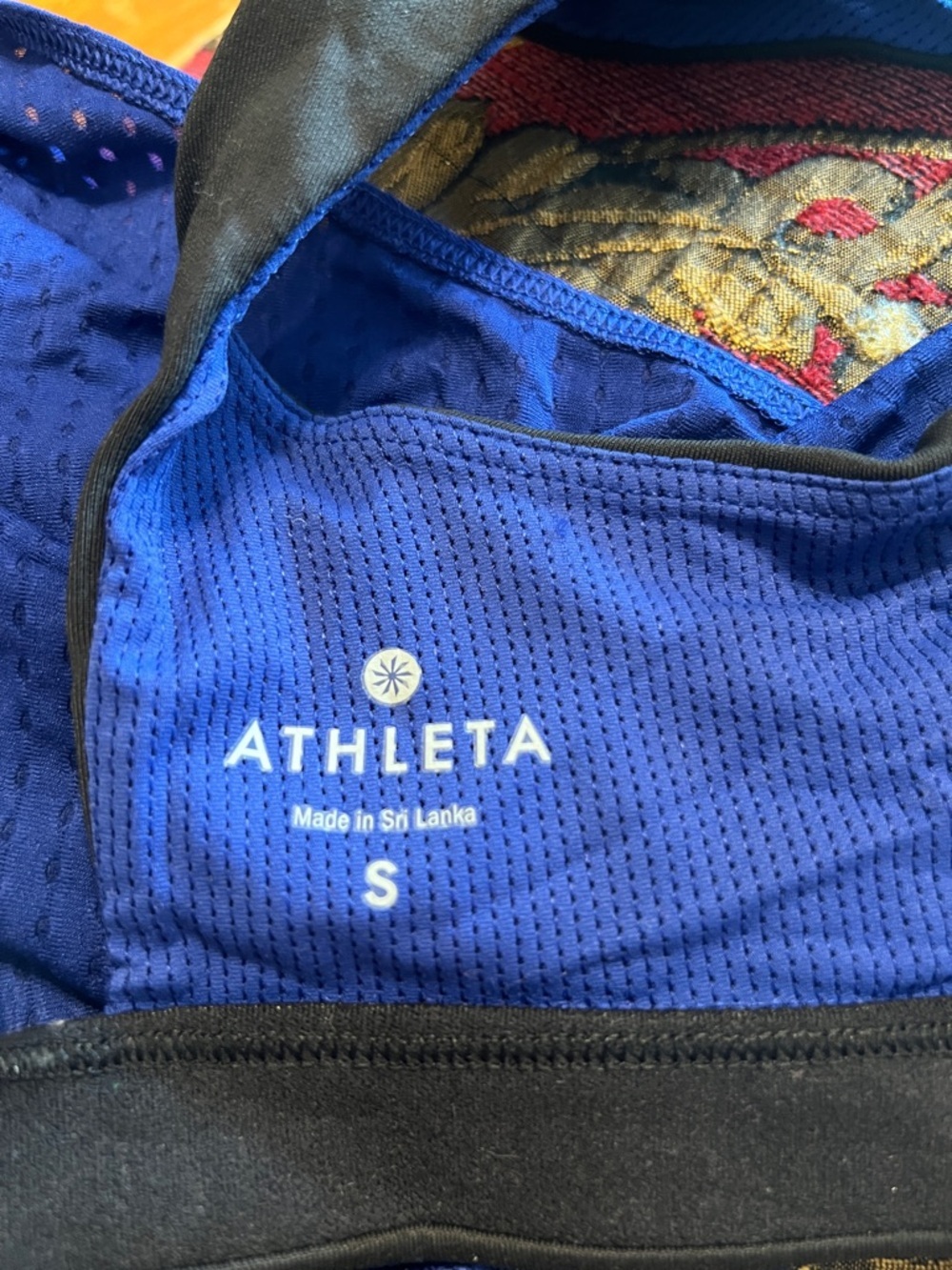 Athleta Blue Racerback Open-Back Tank size small - Picture 9 of 11